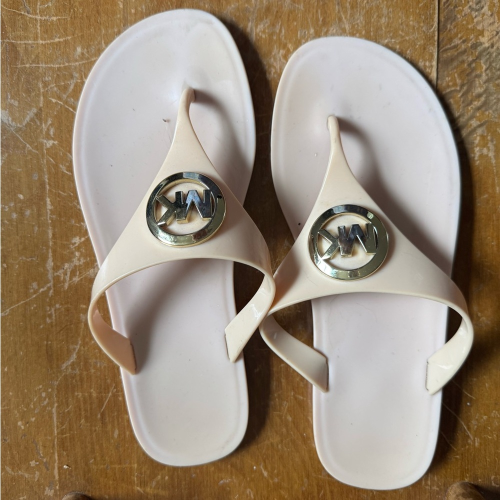 Michael Kors Cream Women's Jelly Sandals